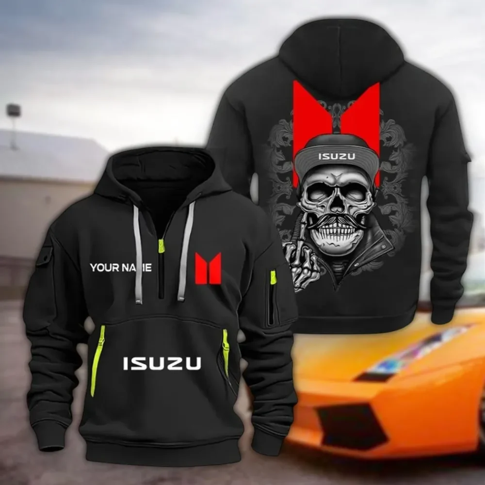 Utility Transport Hoodie Half Zipper, Game Time Hoodie CAR166 - Black