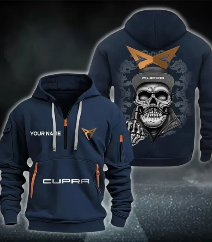 Hatchback Hoodie Half Zipper, Game Day Half-Zip Hoodie CAR166 - Navy