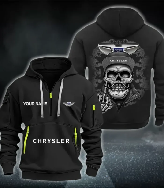 Luxury Sedan Hoodie Half Zipper, Warm Up Hoodie CAR166 - Black