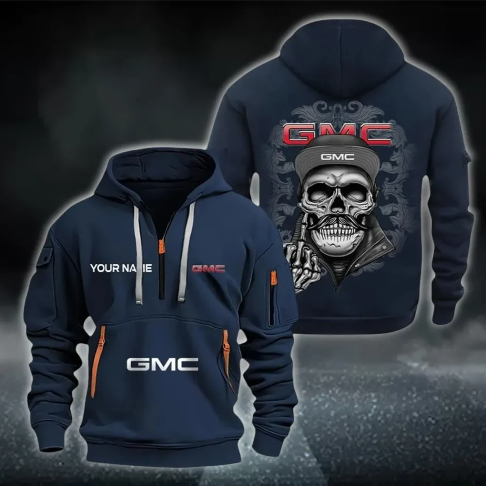 Heavy-Duty Pickup Hoodie Half Zipper, Game Day Half-Zip Hoodie CAR166 - Navy