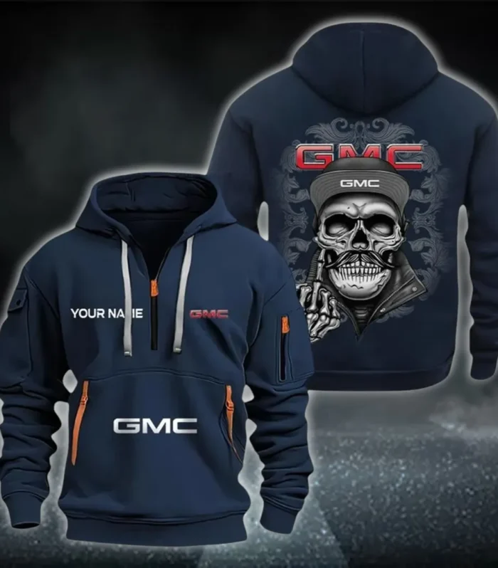 Heavy-Duty Pickup Hoodie Half Zipper, Game Day Half-Zip Hoodie CAR166 - Navy