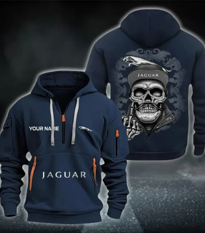 Sports Sedan Hoodie Half Zipper, Sporty Fan Half-Zip Hoodie CAR166 - Navy