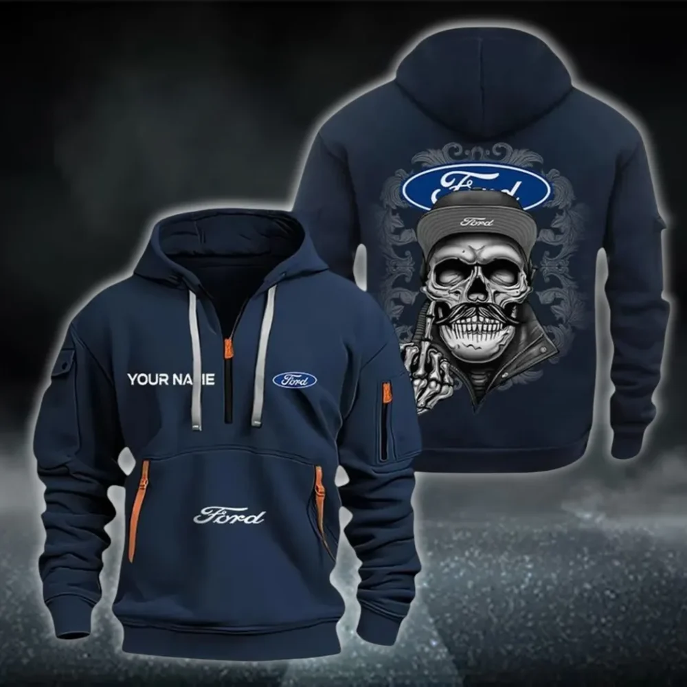 Pickup Legend Hoodie Half Zipper, All-Season Fan Half-Zip Hoodie CAR166 - Navy