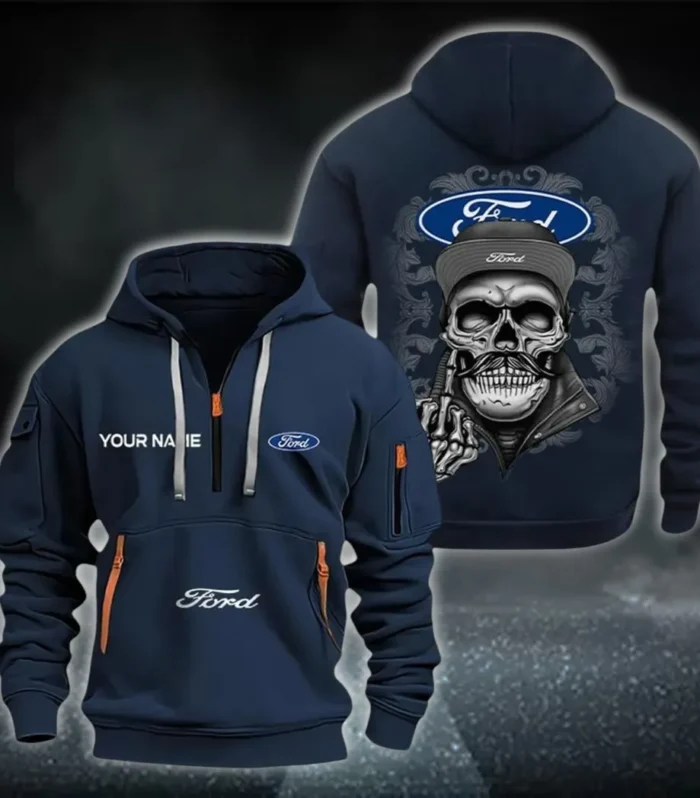 Pickup Legend Hoodie Half Zipper, All-Season Fan Half-Zip Hoodie CAR166 - Navy