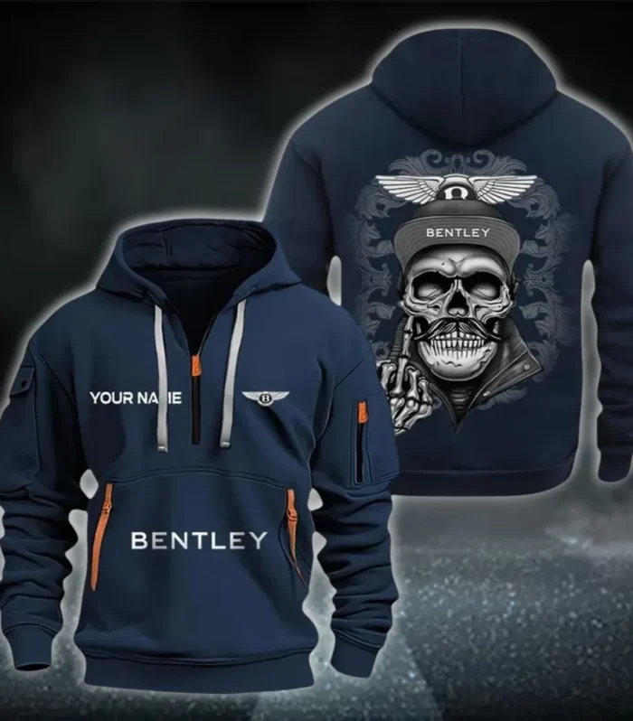 Prestige Vehicle Hoodie Half Zipper, Fan Pride Half-Zip Hoodie CAR166 - Navy