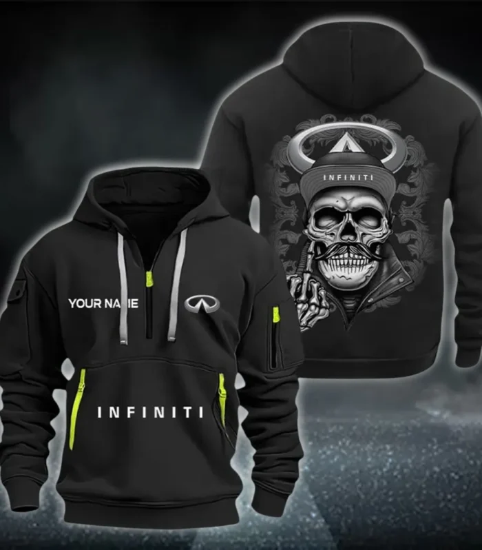Premium Sedan Hoodie Half Zipper, Fan Pride Half-Zip Hoodie CAR166 - Black
