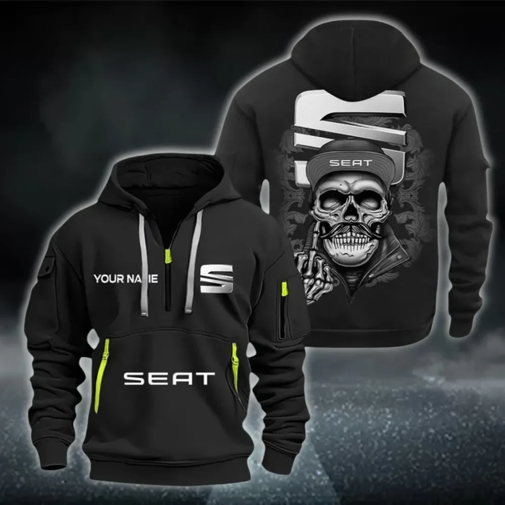City Cruiser Hoodie Half Zipper, Active Supporter Half-Zip Hoodie CAR166 - Black