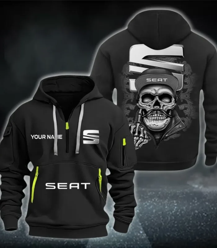 City Cruiser Hoodie Half Zipper, Active Supporter Half-Zip Hoodie CAR166 - Black