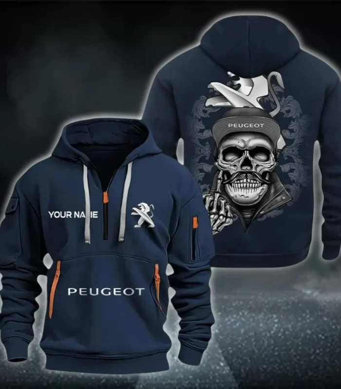 Urban Ride Hoodie Half Zipper, Everyday Comfort Half-Zip Hoodie CAR166 - Navy