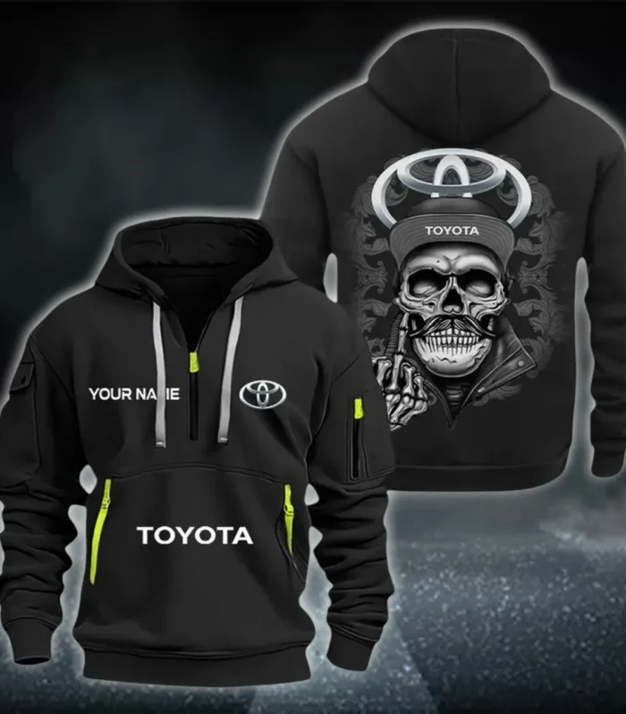 Off-Road SUV Hoodie Half Zipper, Game Ready Half-Zip Hoodie CAR166 - Black