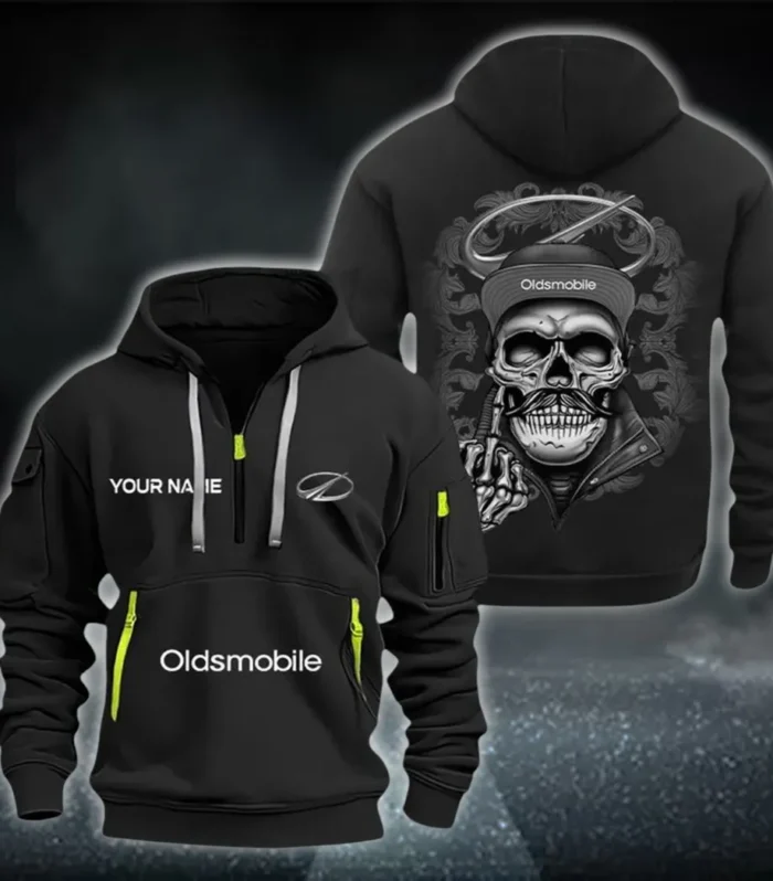 Everyday Car Hoodie Half Zipper, Lifestyle Fan Half-Zip Hoodie CAR166 - Black