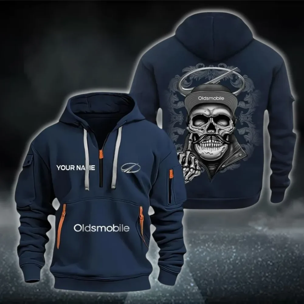 Heritage Vehicle Hoodie Half Zipper, Game Day Half-Zip Hoodie CAR166 - Navy
