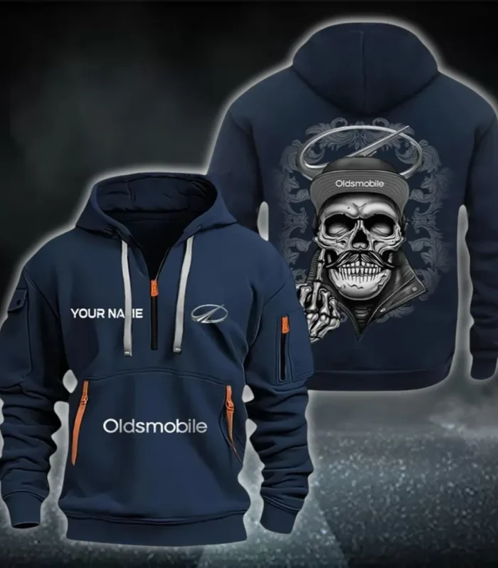 Heritage Vehicle Hoodie Half Zipper, Game Day Half-Zip Hoodie CAR166 - Navy