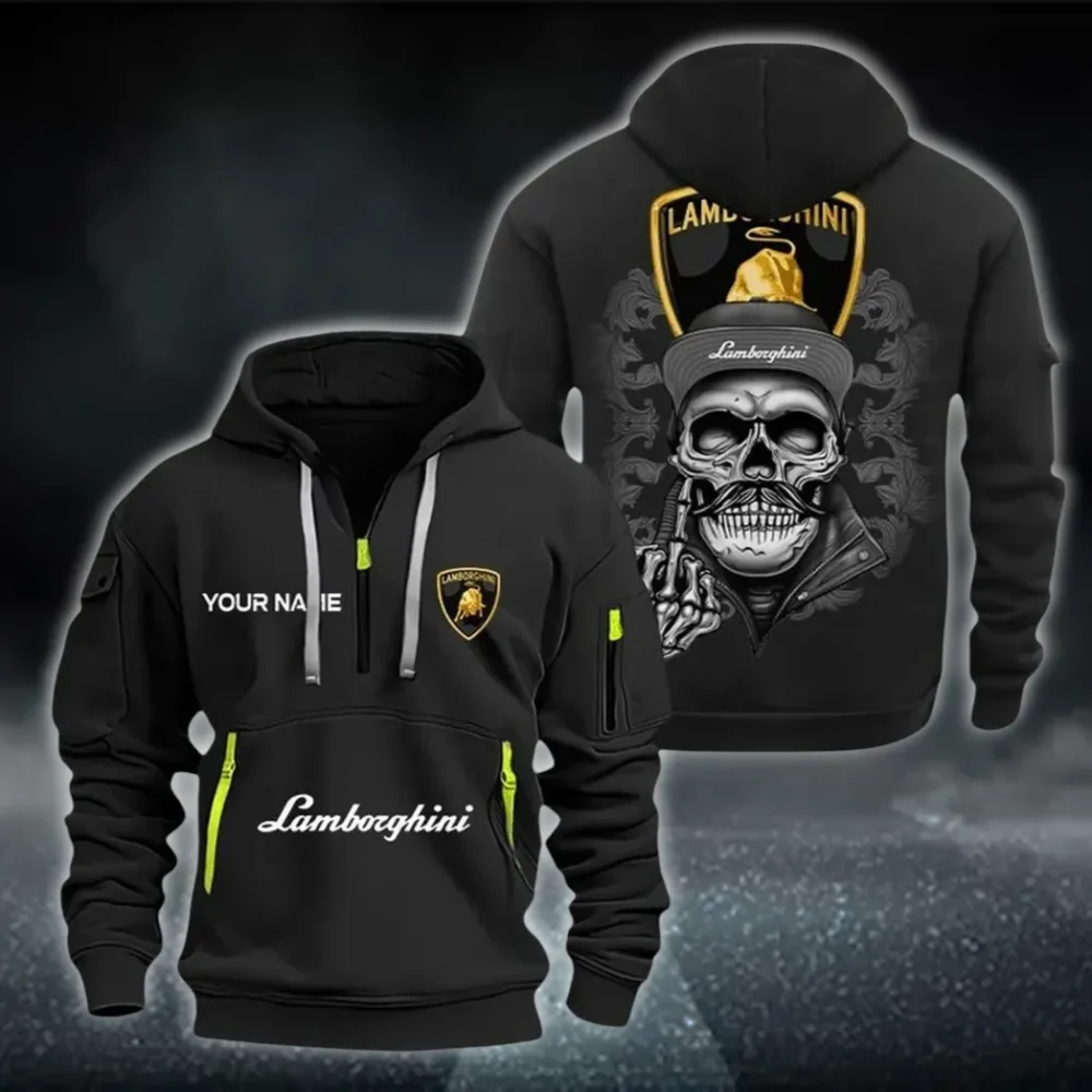 Performance Car Hoodie Half Zipper, Game Time Hoodie CAR166 - Black