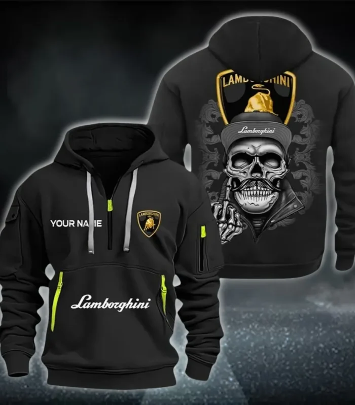 Performance Car Hoodie Half Zipper, Game Time Hoodie CAR166 - Black