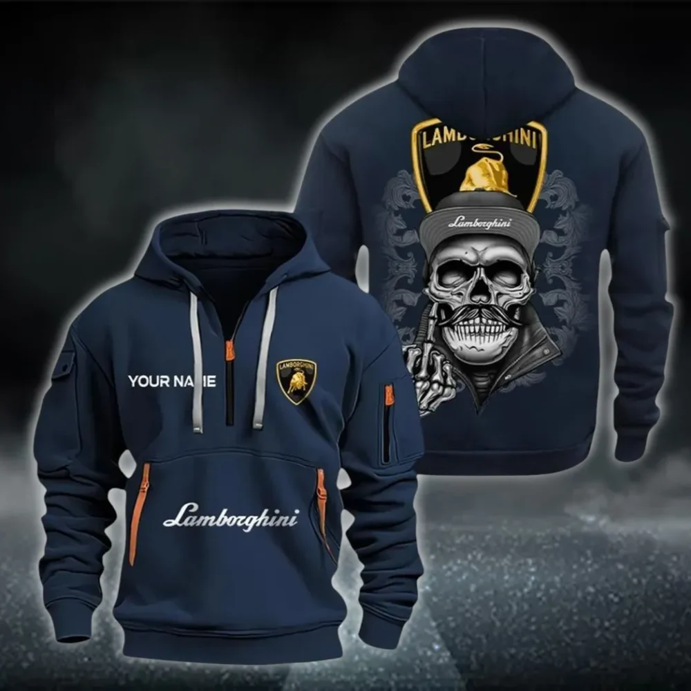 Performance Auto Hoodie Half Zipper, All-Season Fan Half-Zip Hoodie CAR166 - Navy