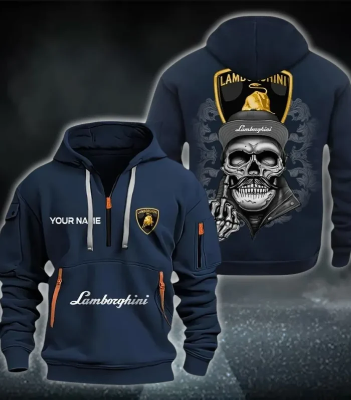 Performance Auto Hoodie Half Zipper, All-Season Fan Half-Zip Hoodie CAR166 - Navy