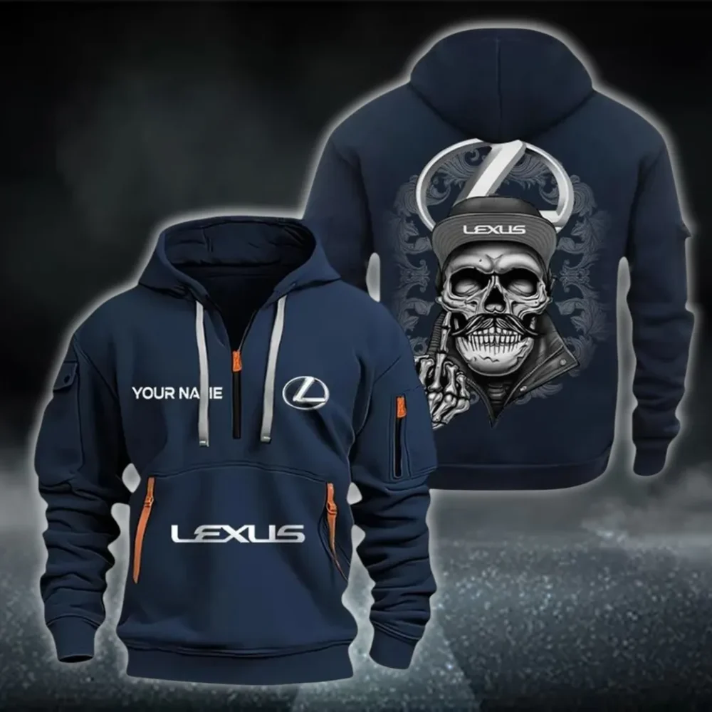 Executive Vehicle Hoodie Half Zipper, All-Season Fan Half-Zip Hoodie CAR166 - Navy