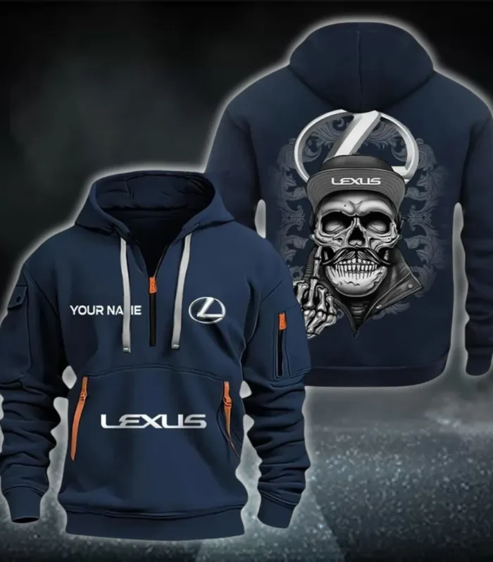 Executive Vehicle Hoodie Half Zipper, All-Season Fan Half-Zip Hoodie CAR166 - Navy