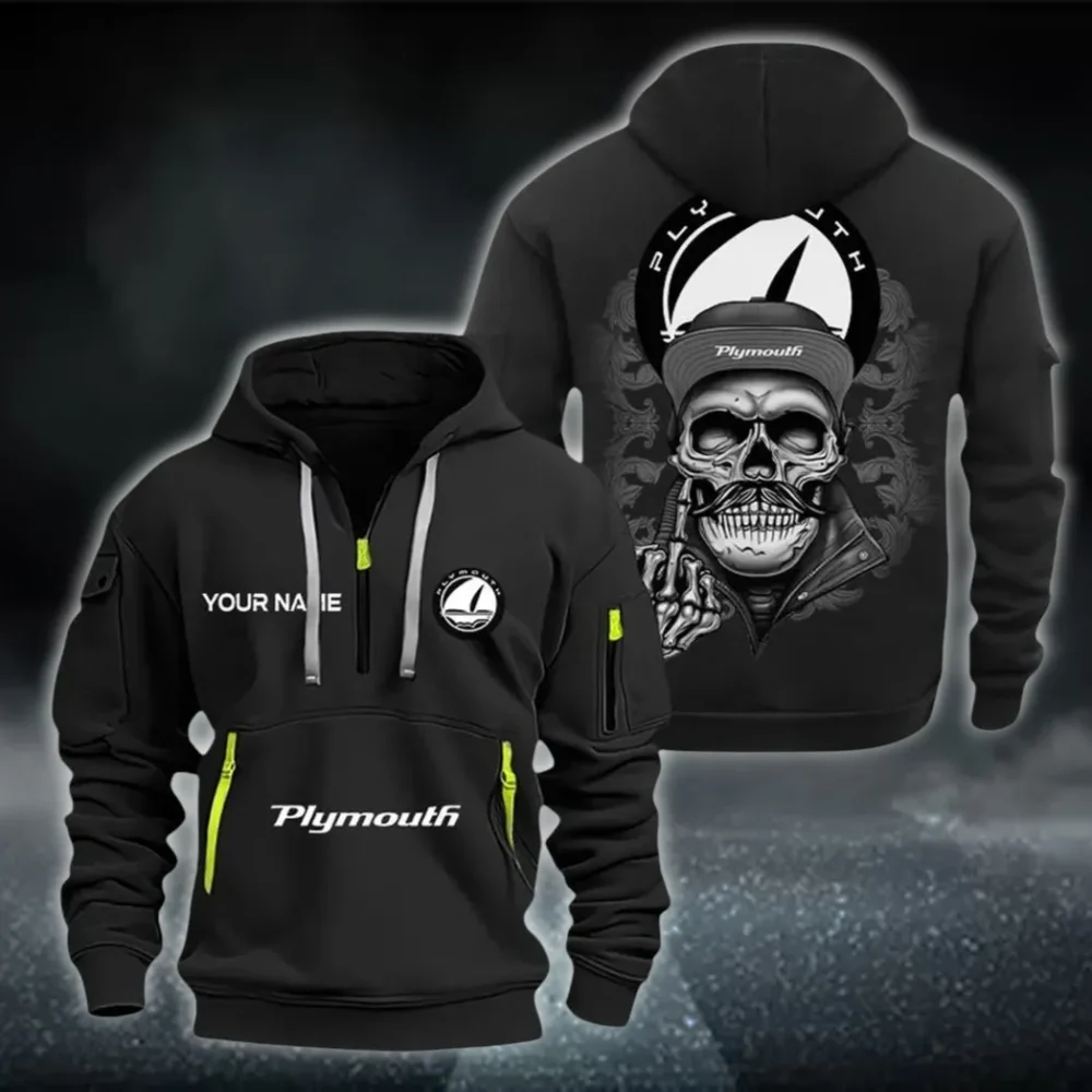 Road-Ready Sedan Hoodie Half Zipper, Active Spirit Hoodie CAR166 - Black