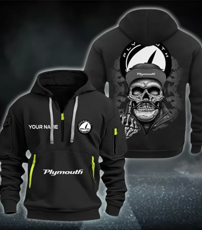 Road-Ready Sedan Hoodie Half Zipper, Active Spirit Hoodie CAR166 - Black