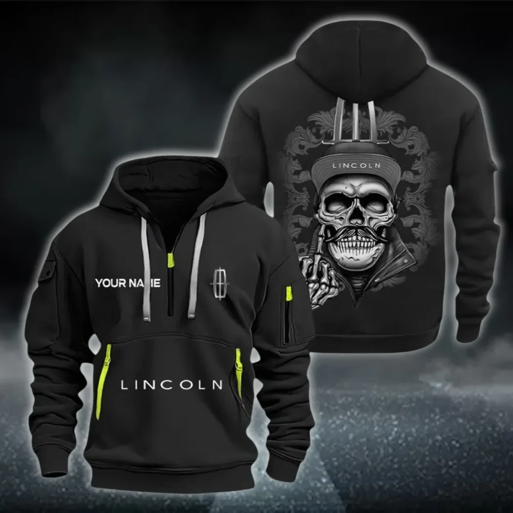 Upscale Vehicle Hoodie Half Zipper, Athletic Fan Half-Zip Hoodie CAR166 - Black