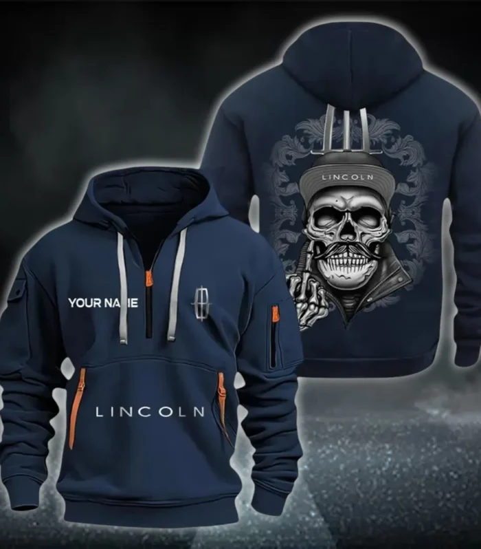 Car Hoodie Half Zipper, Warm Up Hoodie CAR166 - Navy