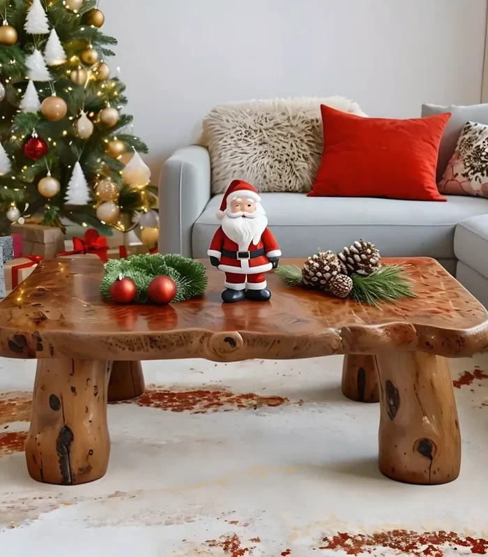 Accent Table Solid Wood Rustic Decorative Sofa