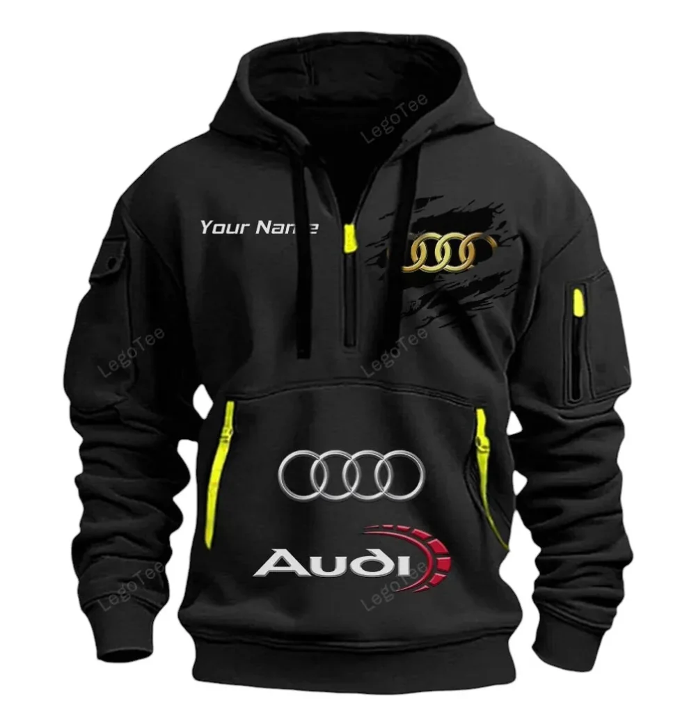 Executive Car Hoodie Half Zipper, True Fan Hoodie CAR113 - Black - Image 2