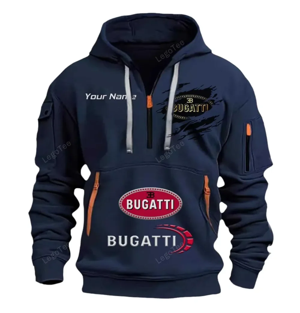 Million-Dollar Car Hoodie Half Zipper, Game Time Hoodie CAR113 - Navy - Image 2