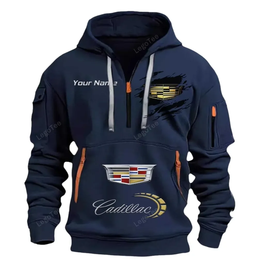 Executive Car Hoodie Half Zipper, Active Supporter Half-Zip Hoodie CAR113 - Navy - Image 2