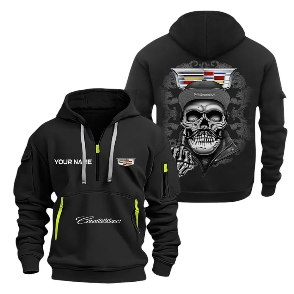 Urban Cruiser Hoodie Half Zipper, All-Season Fan Half-Zip Hoodie CAR166 - Black - Image 2