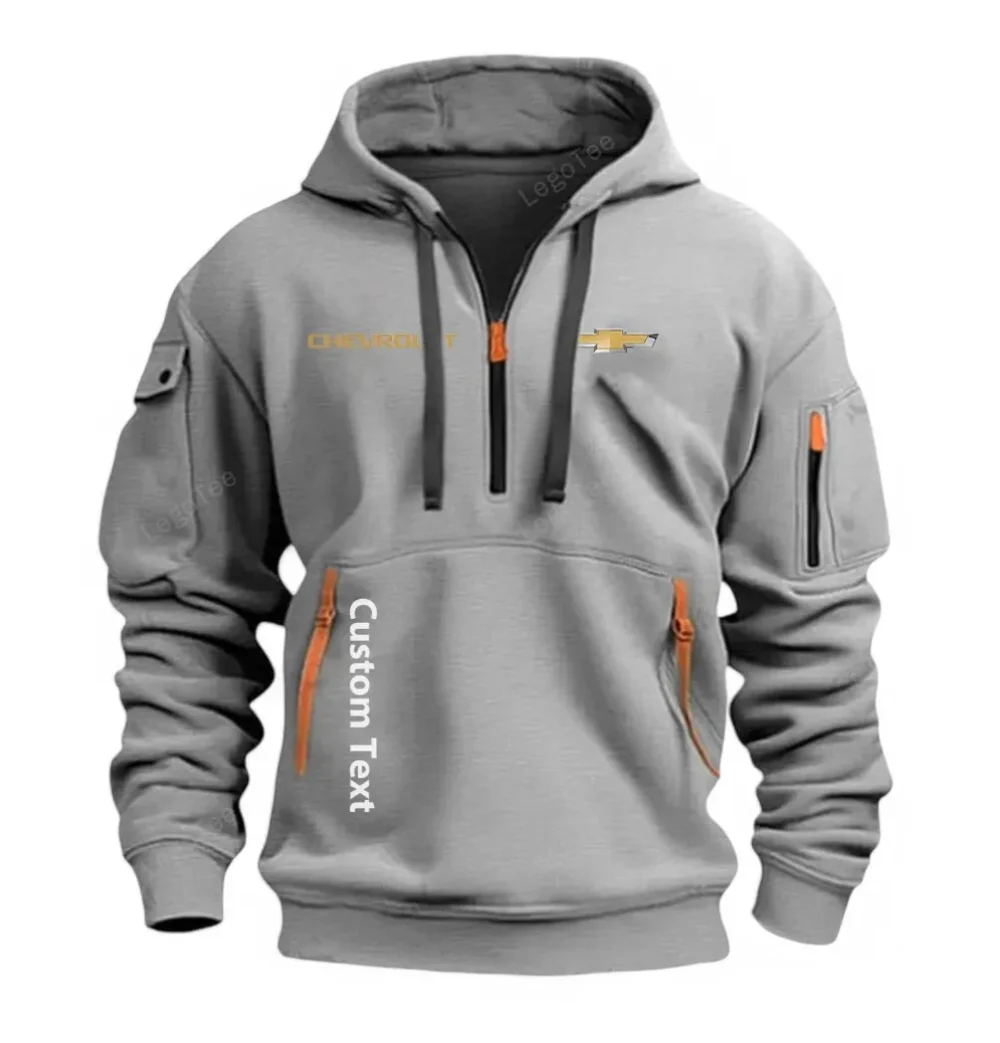 Reliable Family Car Hoodie Half Zipper, Fan Pride Half-Zip Hoodie CAR112 - Gray - Image 2
