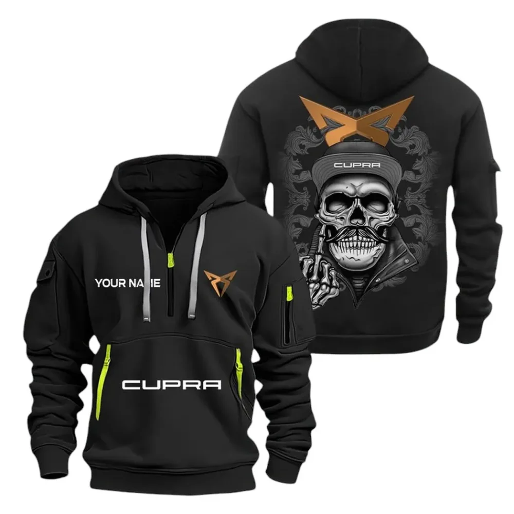Dynamic Compact Auto Hoodie Half Zipper, Game Time Hoodie CAR166 - Black - Image 2