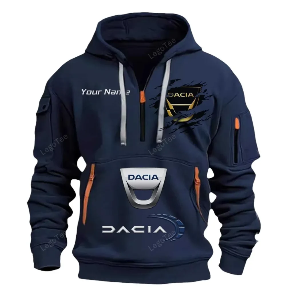 Directhaul Equipment Hoodie Half Zipper, Warm Up Hoodie CAR113 - Navy - Image 2