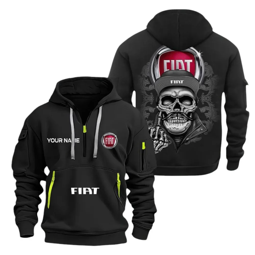 MetroCruise Cars Hoodie Half Zipper, Game Time Hoodie CAR166 - Black - Image 2