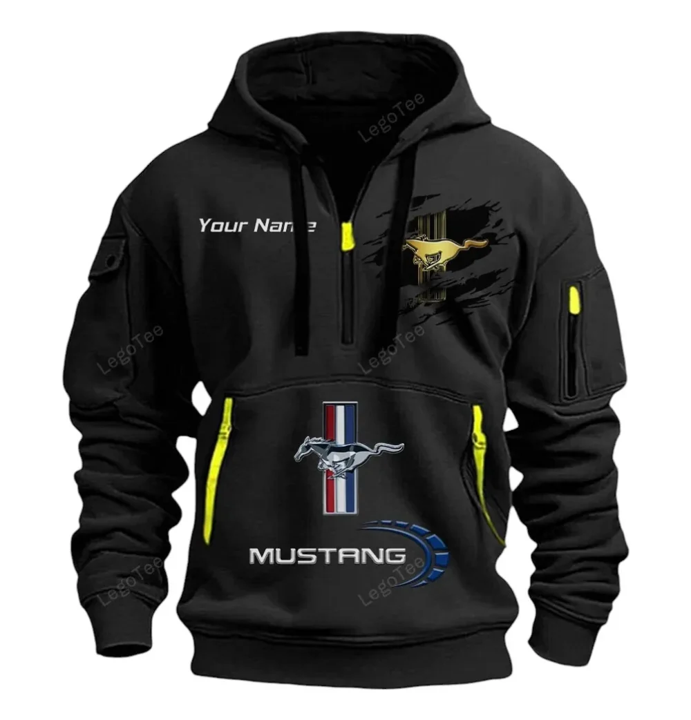 Performance Coupe Hoodie Half Zipper, Fan Pride Half-Zip Hoodie CAR113 - Black - Image 2