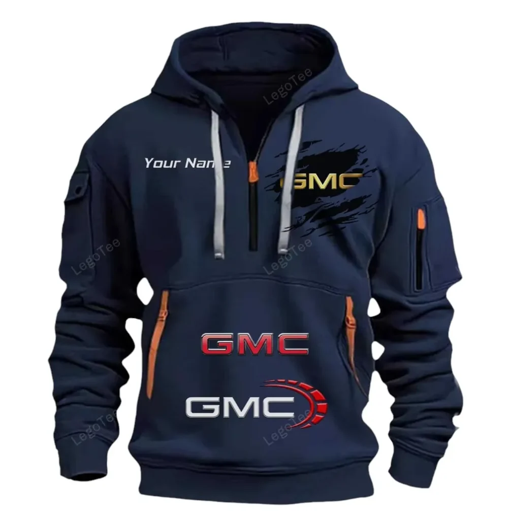 Strong Utility Vehicle Hoodie Half Zipper, Everyday Fan Hoodie CAR113 - Navy - Image 2