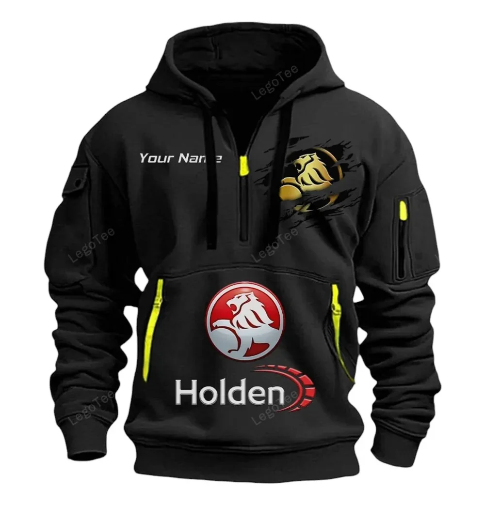 Australian Car Hoodie Half Zipper, Active Spirit Hoodie CAR113 - Black - Image 2