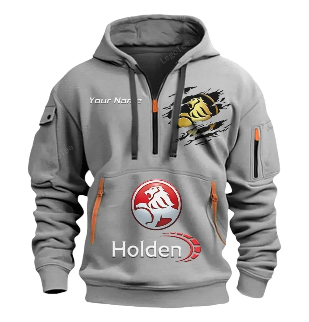 Everyday Auto Hoodie Half Zipper, Bold Energy Hoodie CAR113 - Gray - Image 2