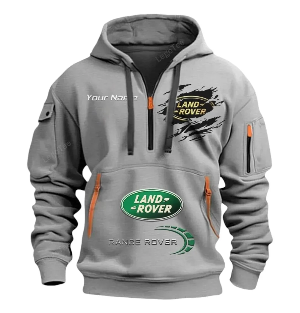 Adventure SUV Hoodie Half Zipper, Supporter Style Half-Zip Hoodie CAR113 - Gray - Image 2