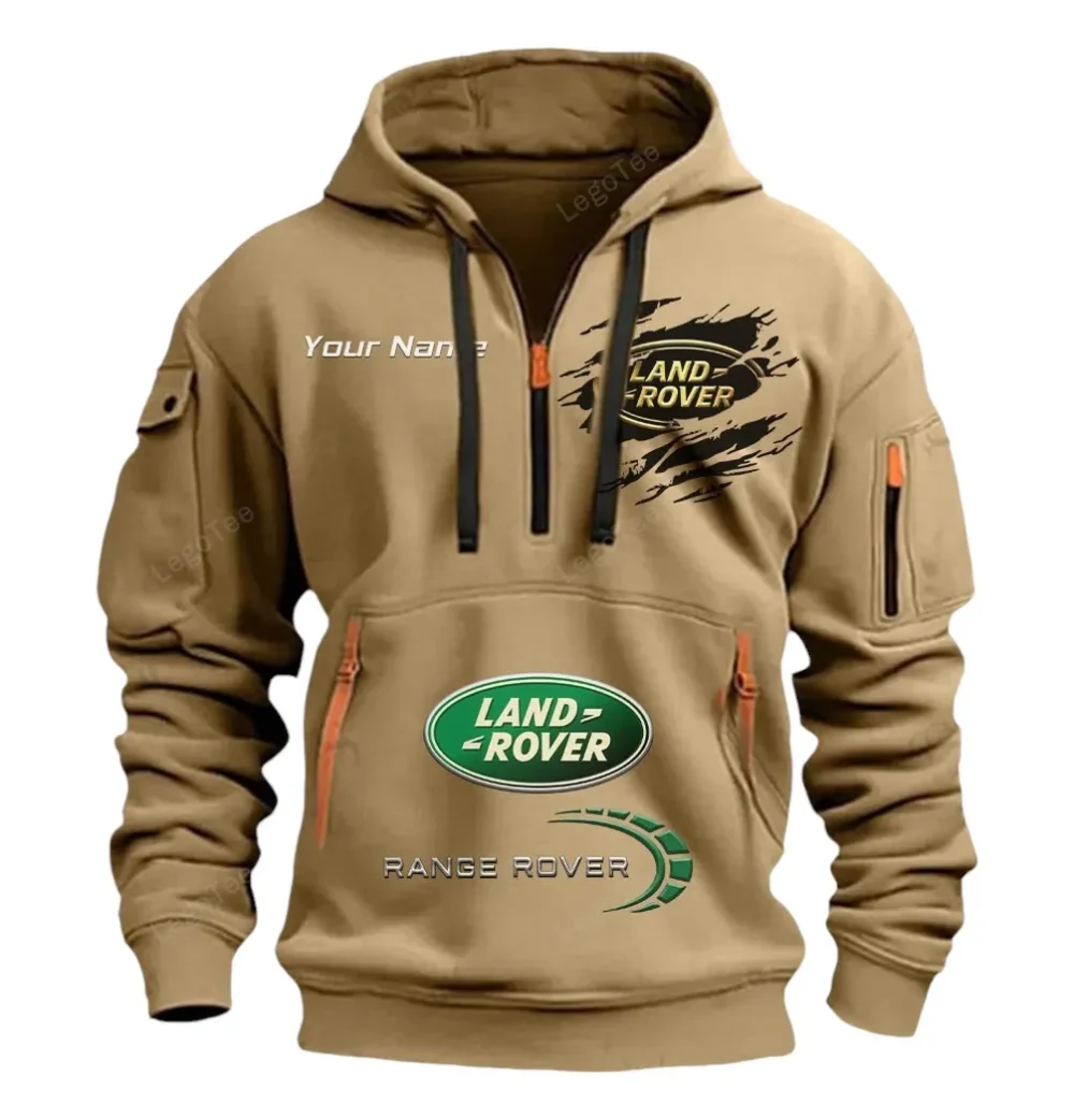 4x4 SUV Maker Hoodie Half Zipper, Game Time Hoodie CAR113 - Khaki - Image 2