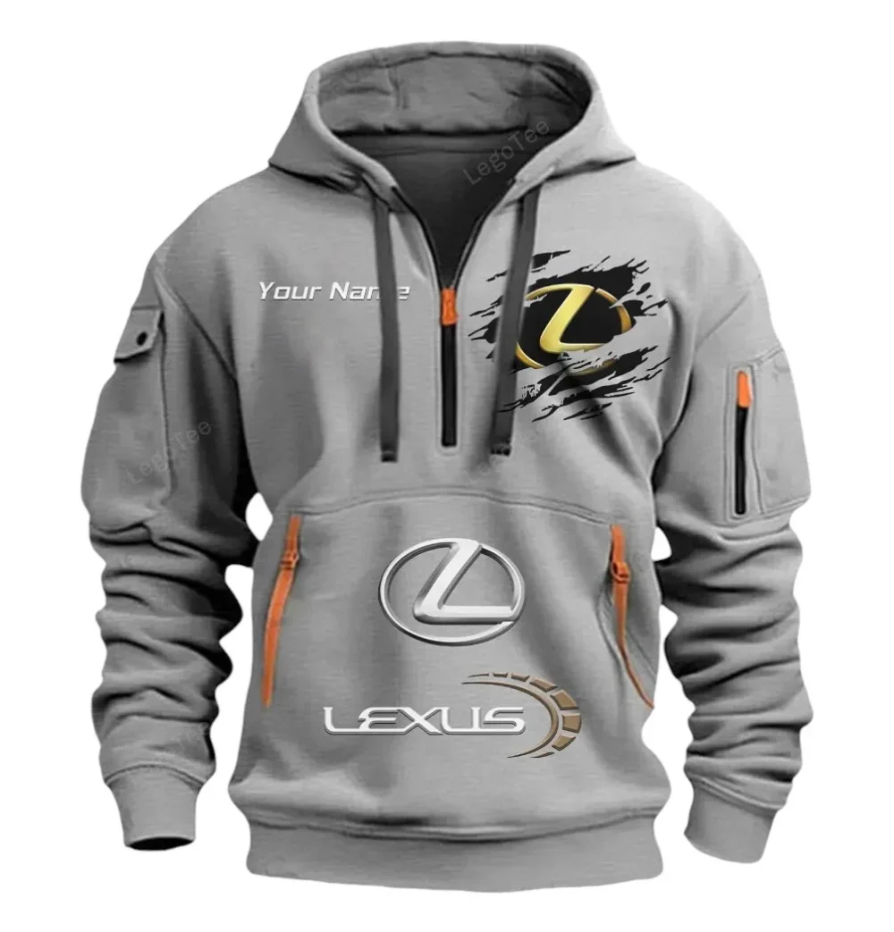 Performance SUV Hoodie Half Zipper, Everyday Fan Hoodie CAR113 - Gray - Image 2