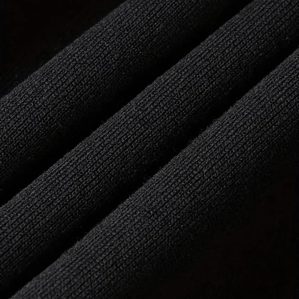 Premium Crossover Hoodie Half Zipper, Sporty Fan Half-Zip Hoodie CAR166 - Black - Image 4