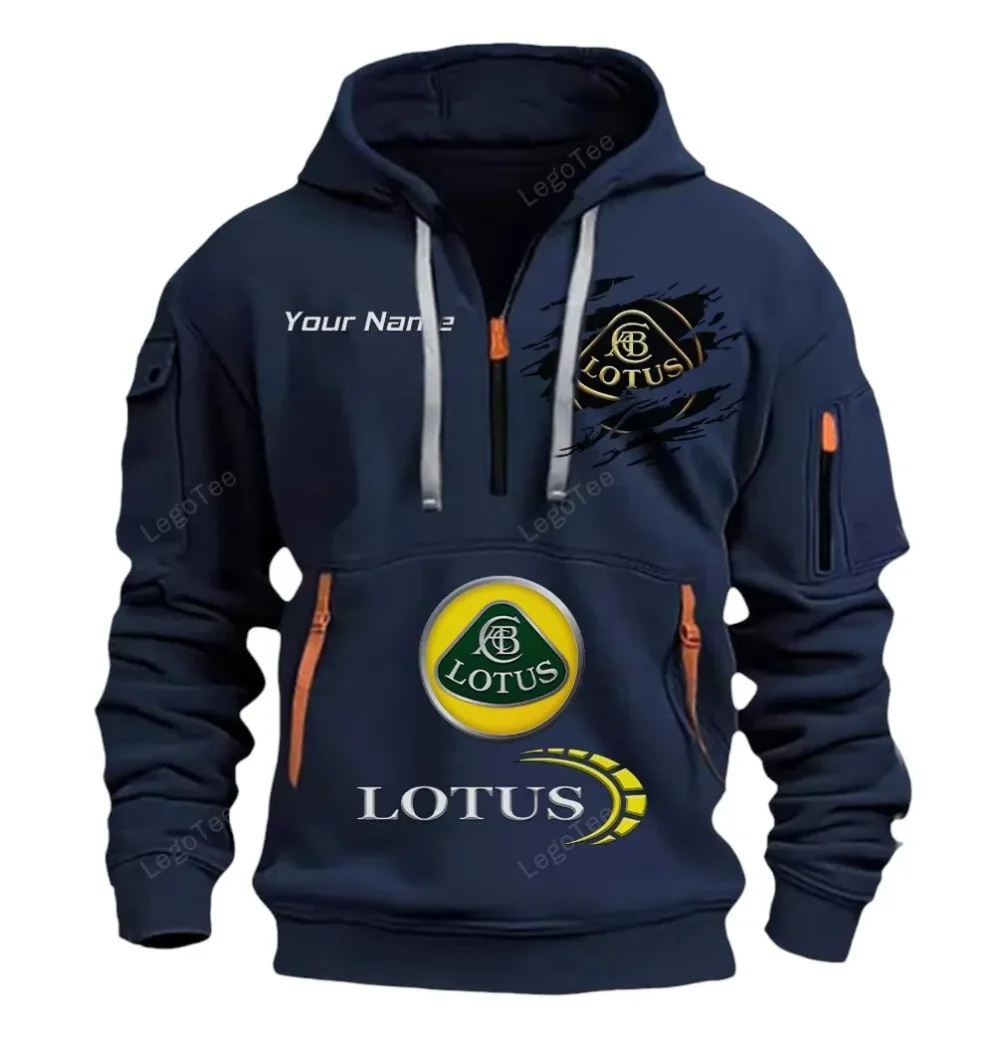 High-Performance Coupe Hoodie Half Zipper, Active Spirit Hoodie CAR113 - Navy - Image 2