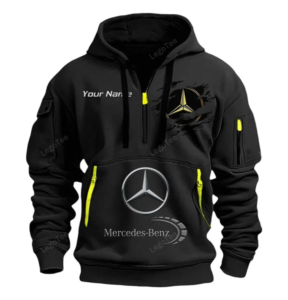 Executive Sedan Hoodie Half Zipper, Game Day Half-Zip Hoodie CAR113 - Black - Image 2