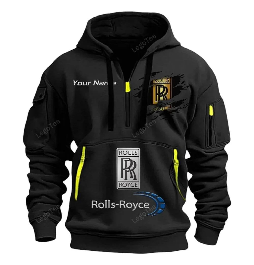 Exotic Luxury Ride Hoodie Half Zipper, Lifestyle Fan Half-Zip Hoodie CAR113 - Black - Image 2