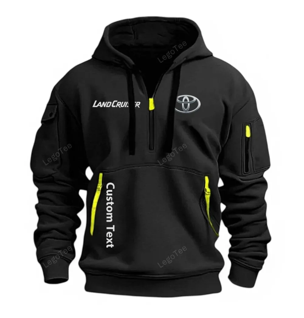 Adventure SUV Hoodie Half Zipper, Active Spirit Hoodie CAR112 - Black - Image 2