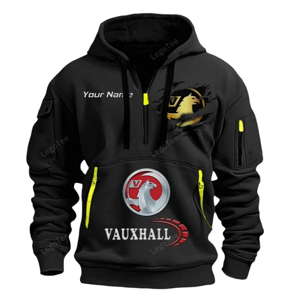 Practical Estate Car Hoodie Half Zipper, Streetwear Fan Hoodie CAR113 - Black - Image 2