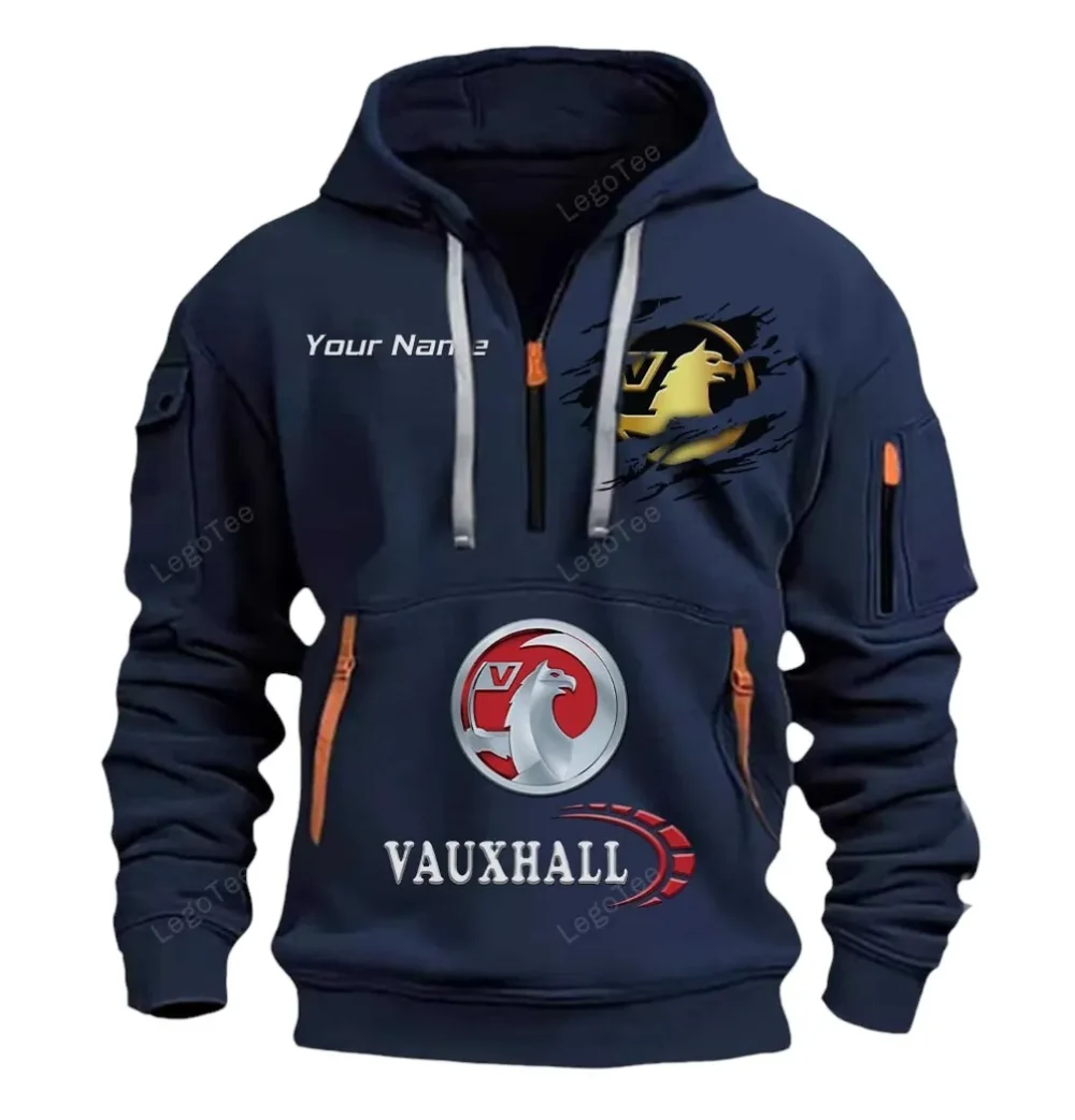 Everyday Auto Hoodie Half Zipper, All-Season Fan Half-Zip Hoodie CAR113 - Navy - Image 2